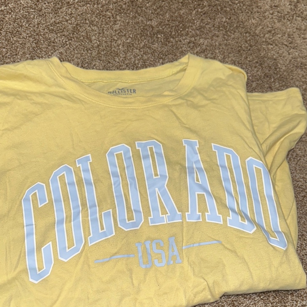Hollister Soft Yellow Colorado Tee